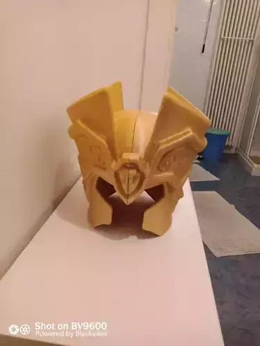 GEMINI HELMET 3D PRINTED GOLD MITH CLOTH 