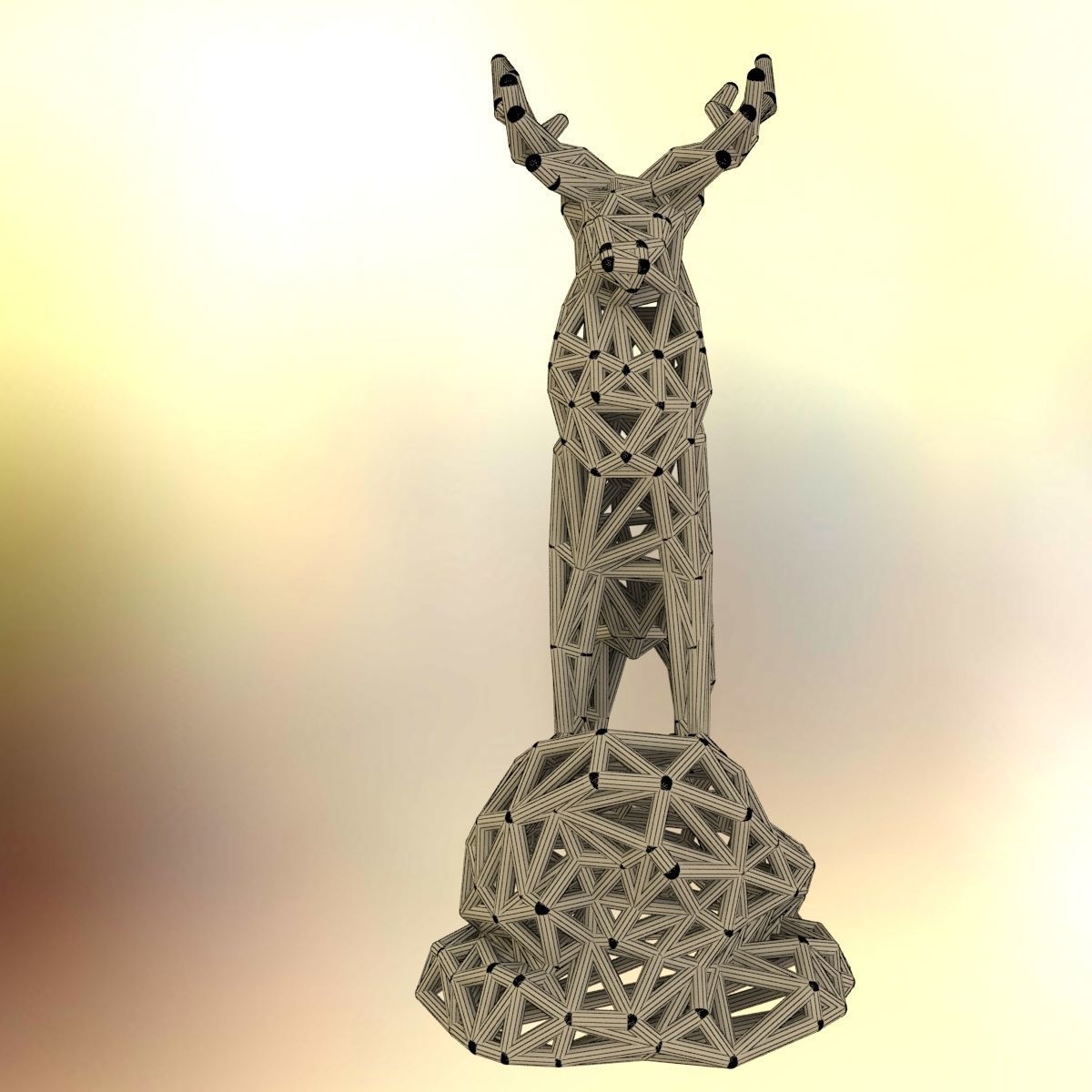 Deer Adult Male  3D print model_4