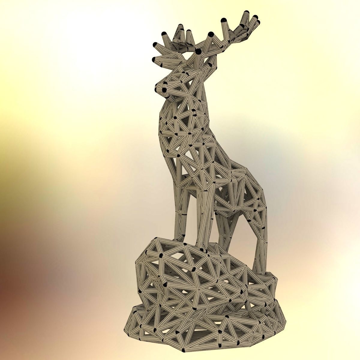 Deer Adult Male  3D print model_3