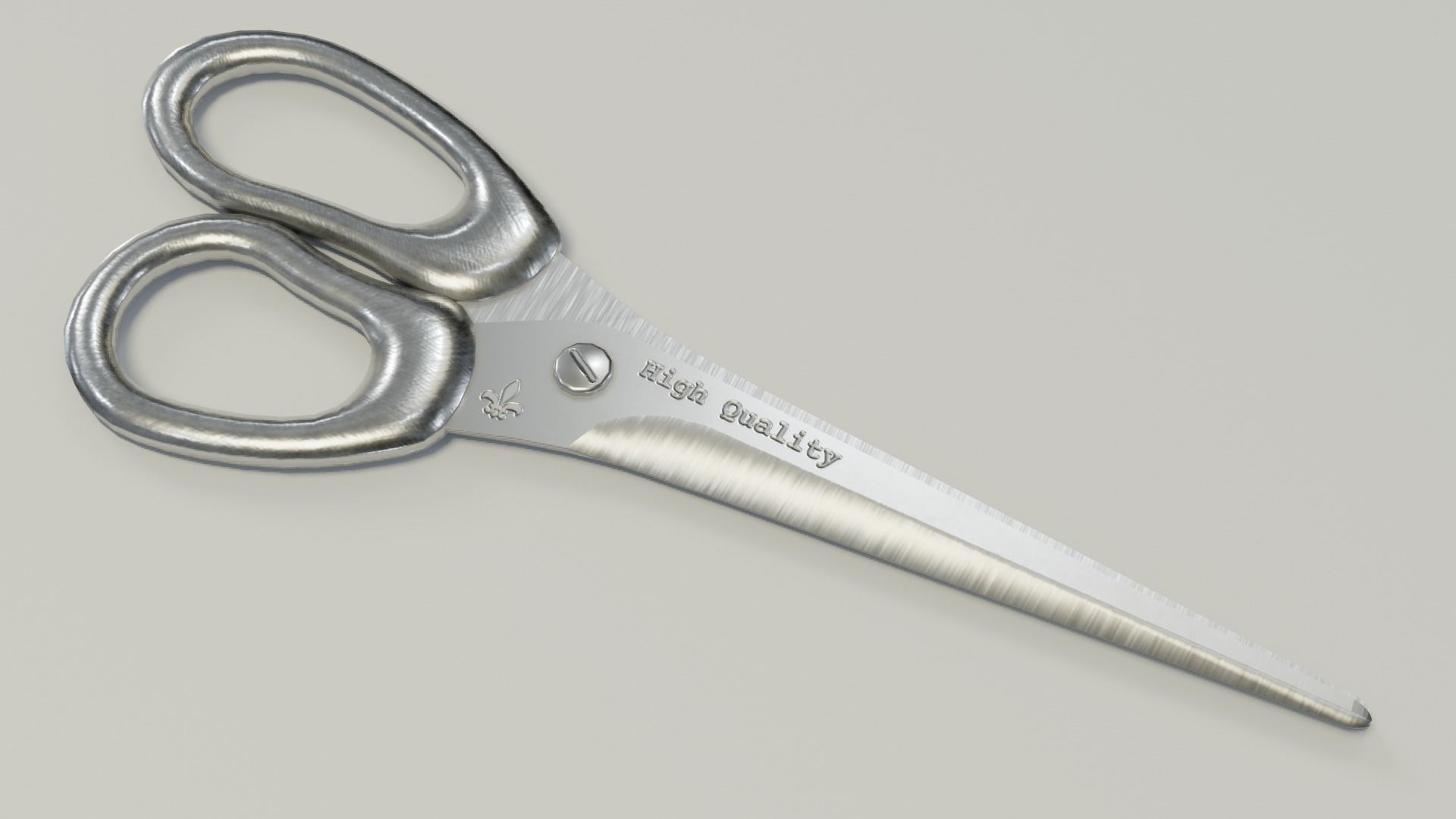 Scissors divider pen corrector Low-poly 3D model_5