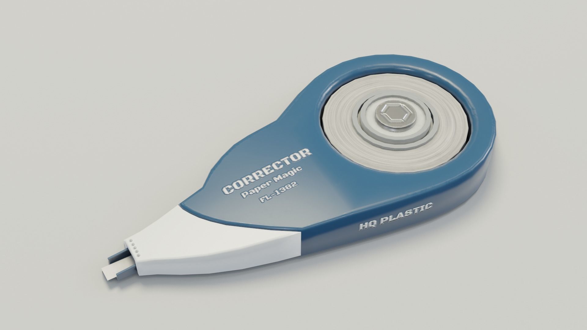 Scissors divider pen corrector Low-poly 3D model_3