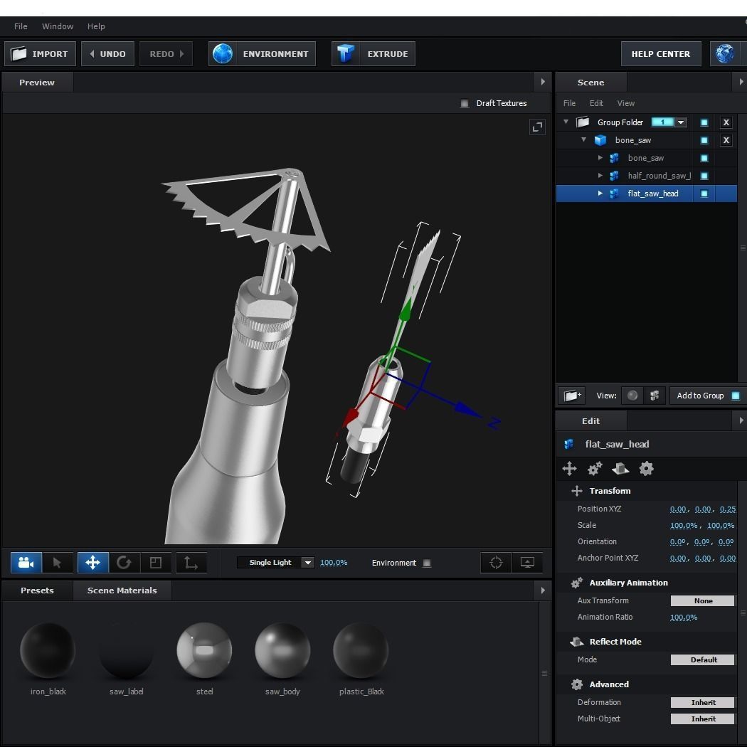 Bone Saw 3D model_33