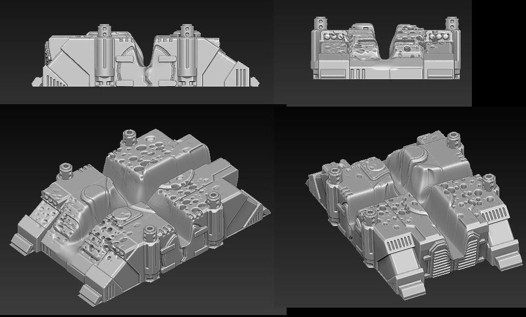 EPIC - ARMAGEDDON SET 1 CRUSHED VEHICLES 3D print model_1