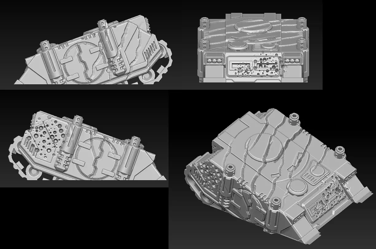EPIC - ARMAGEDDON SET 1 CRUSHED VEHICLES 3D print model_0