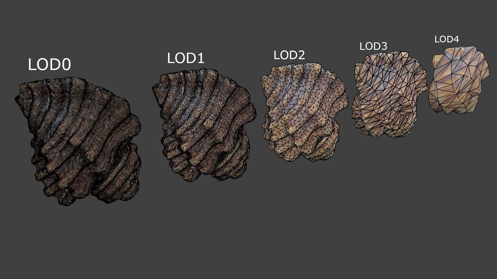 Photoscanned Spiral Ridged Seashell Low-poly 3D model_13