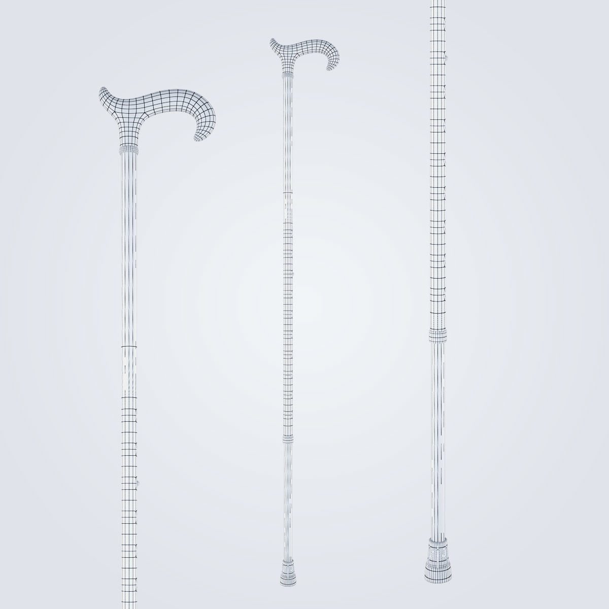 Walking Cane 3D model_9