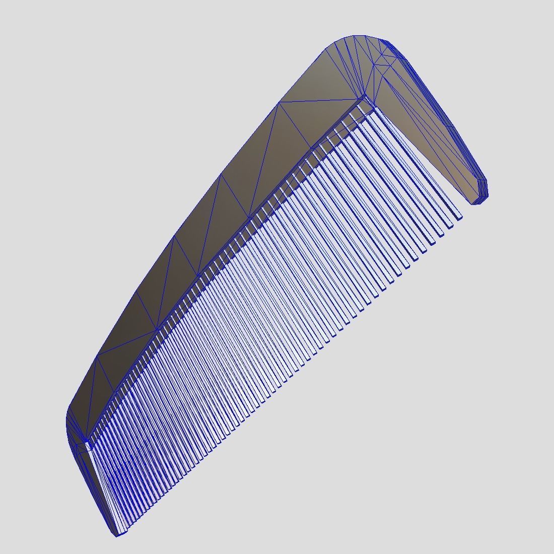 Hair Comb 4 Low-poly 3D model_4