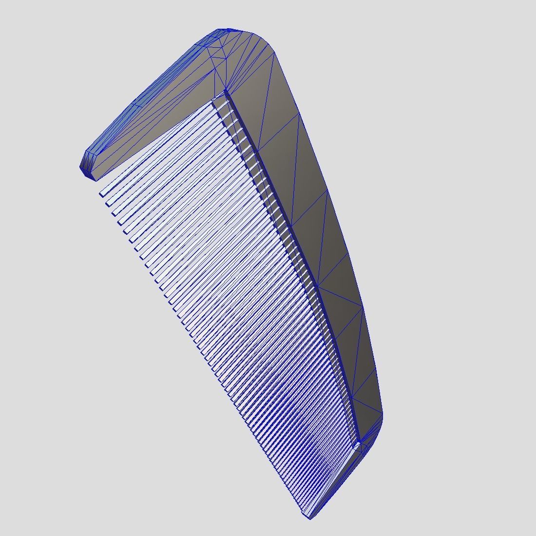 Hair Comb 4 Low-poly 3D model_8