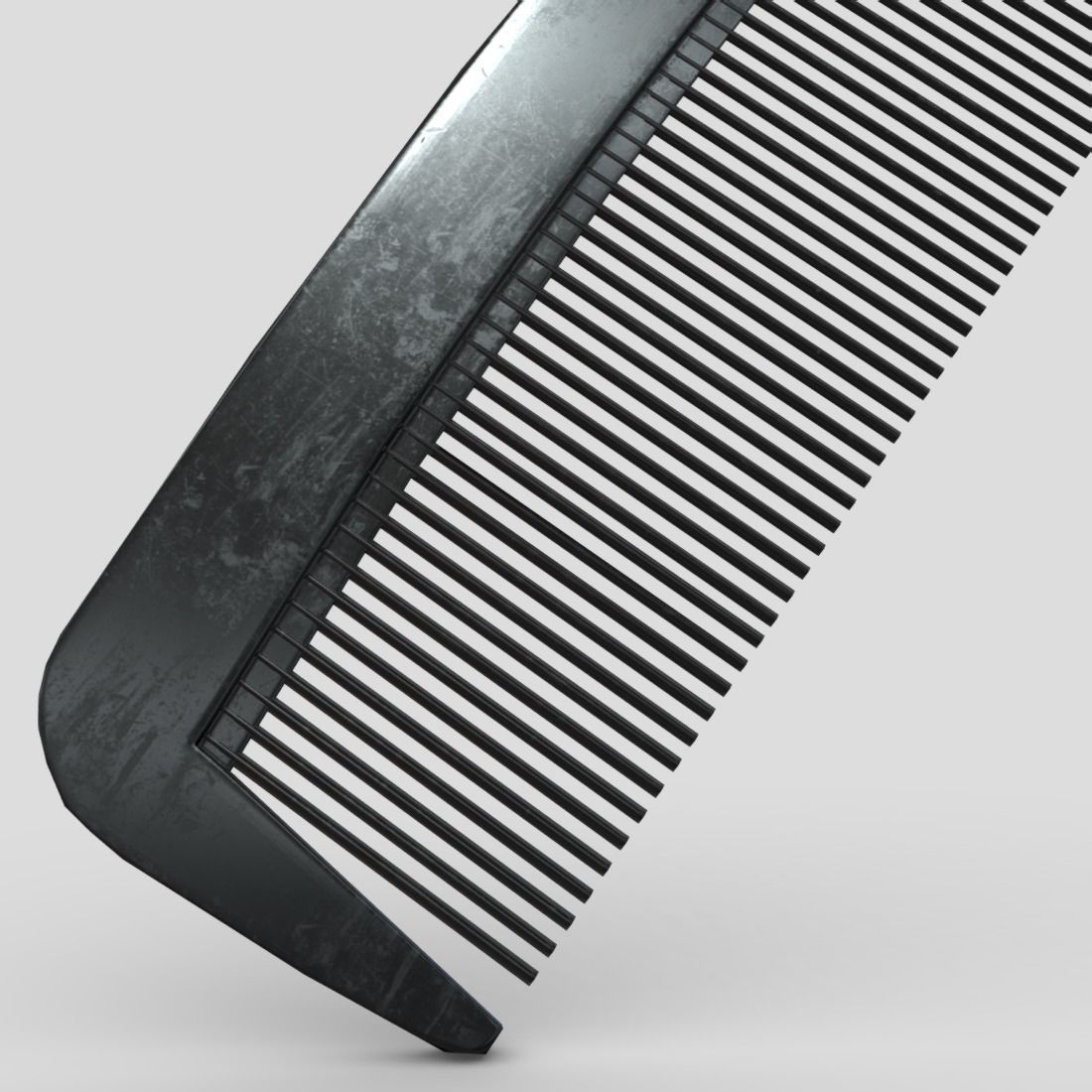 Hair Comb 4 Low-poly 3D model_12