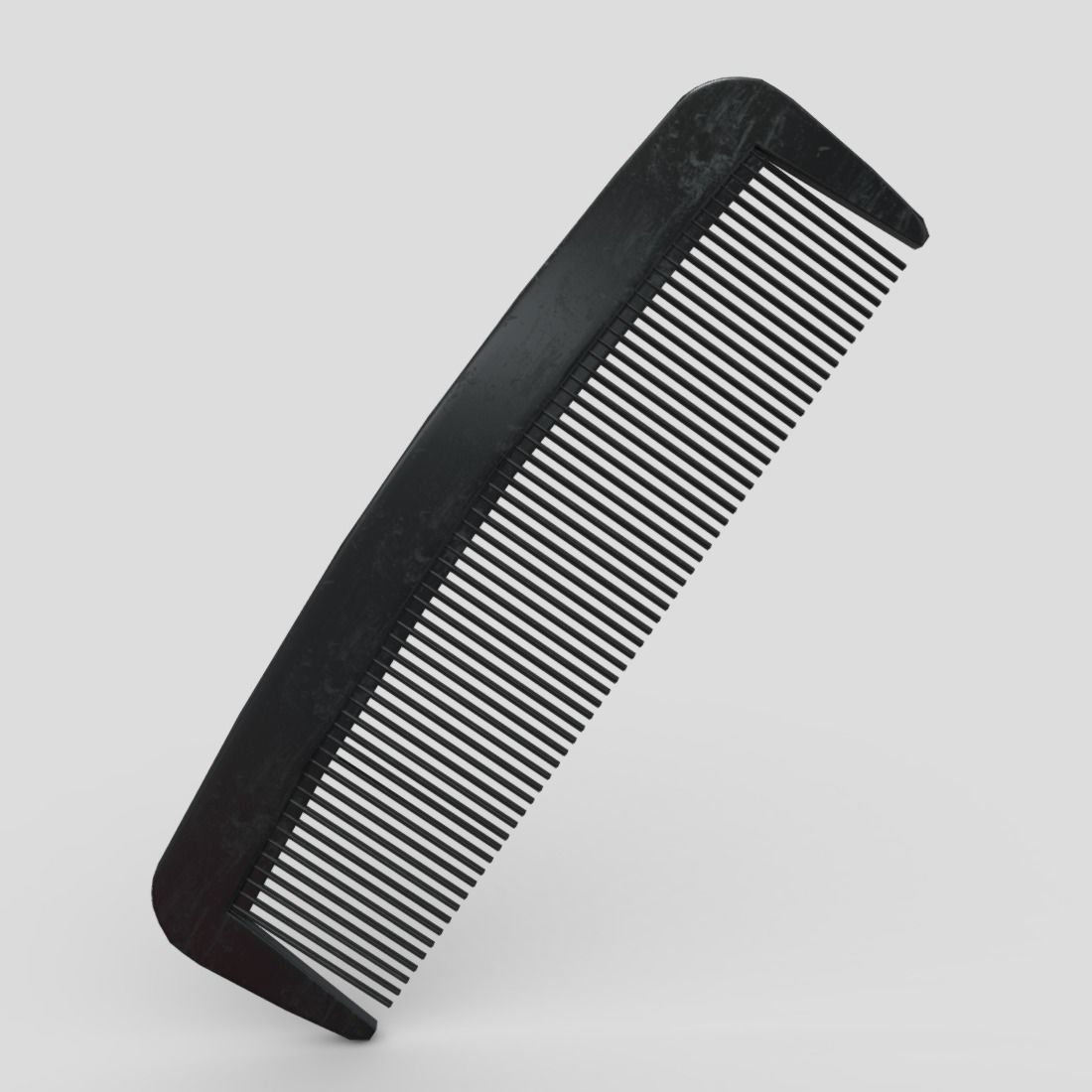 Hair Comb 4 Low-poly 3D model_2