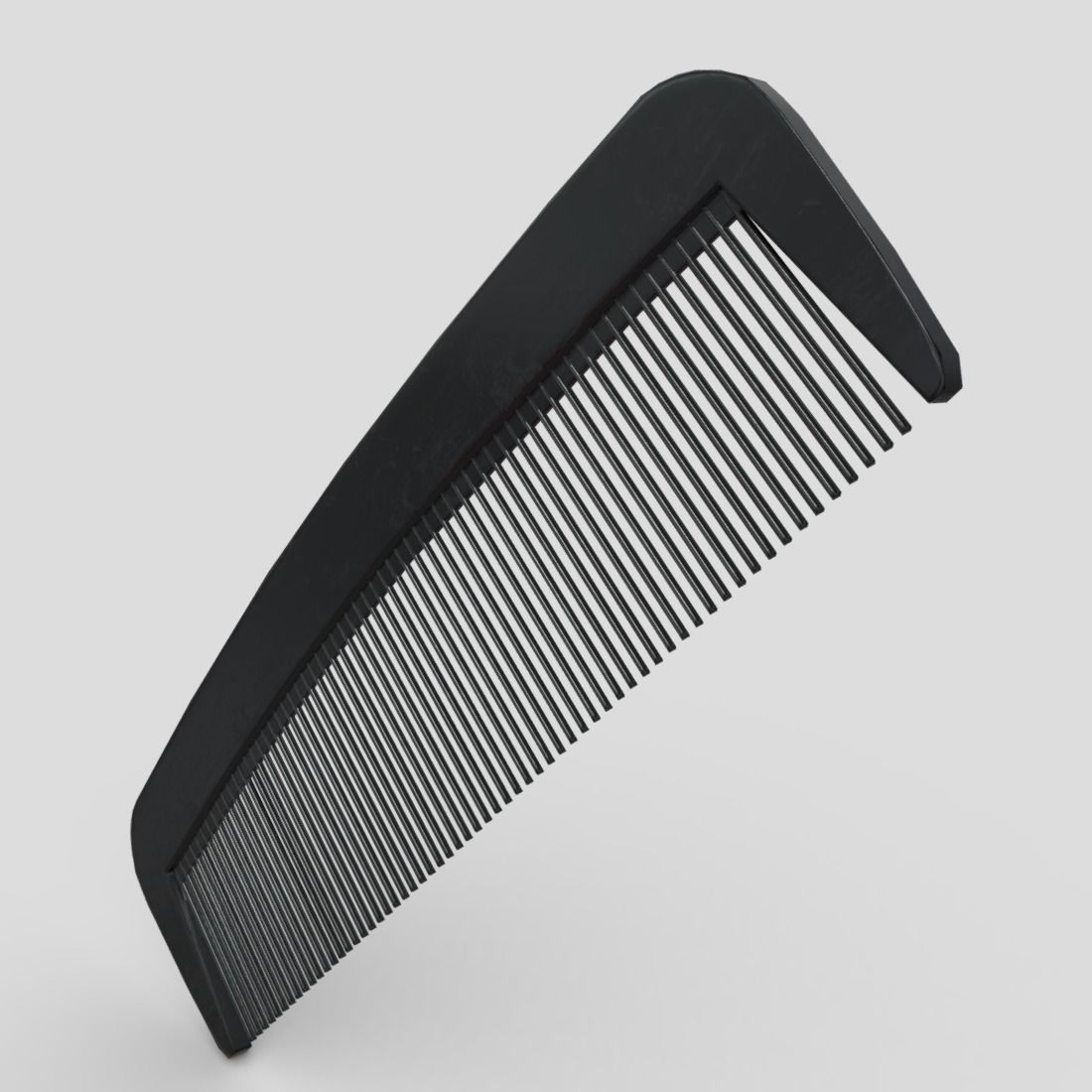 Hair Comb 4 Low-poly 3D model_3