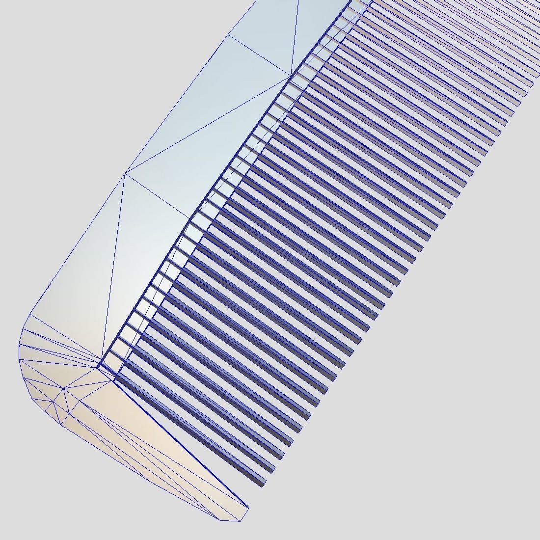 Hair Comb 4 Low-poly 3D model_13