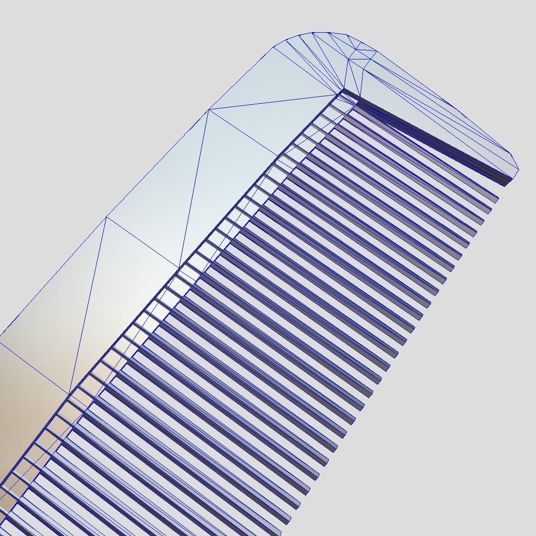 Hair Comb 4 Low-poly 3D model_11