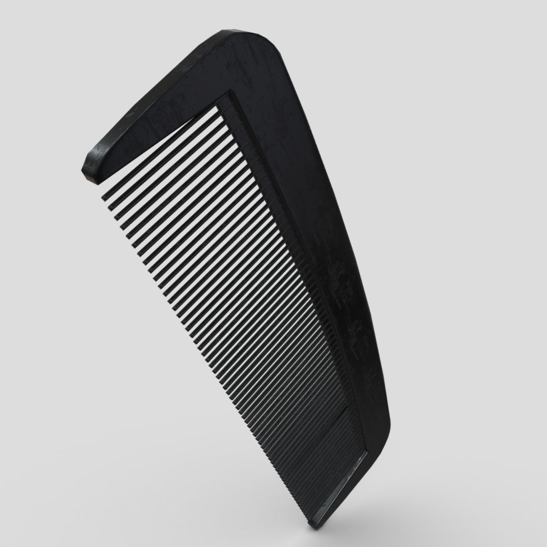 Hair Comb 4 Low-poly 3D model_7