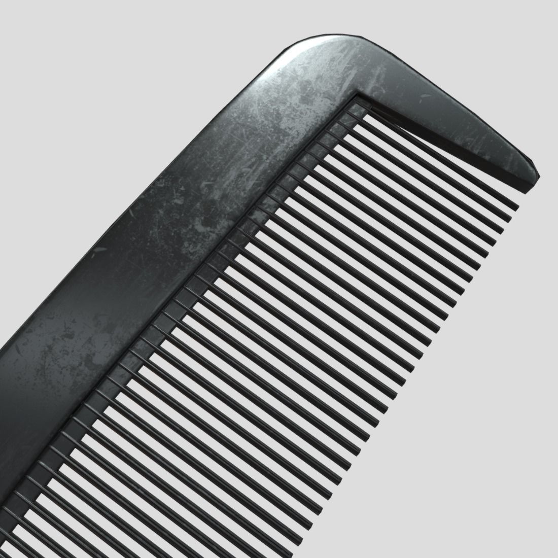Hair Comb 4 Low-poly 3D model_10