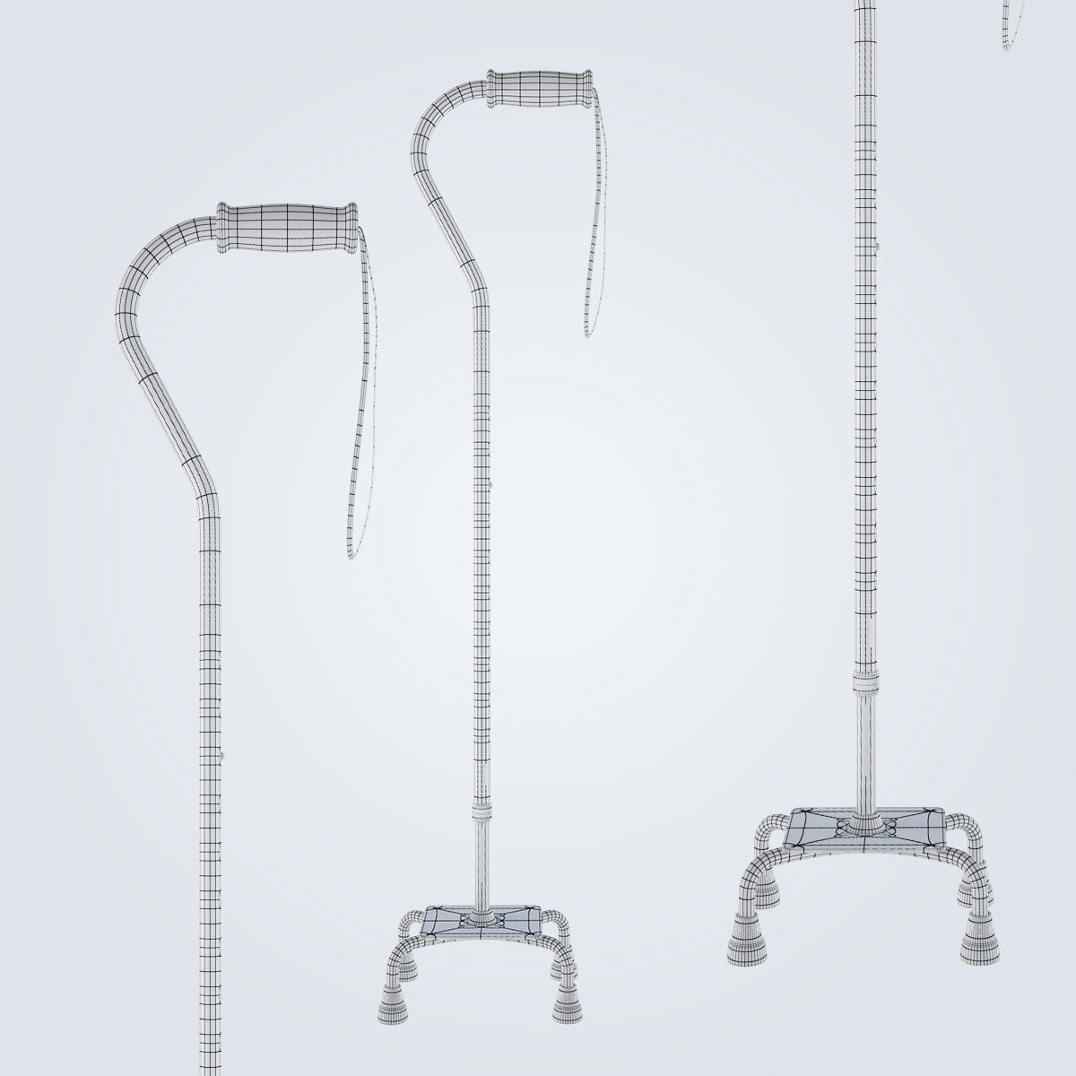 Walking Cane 3D model_12