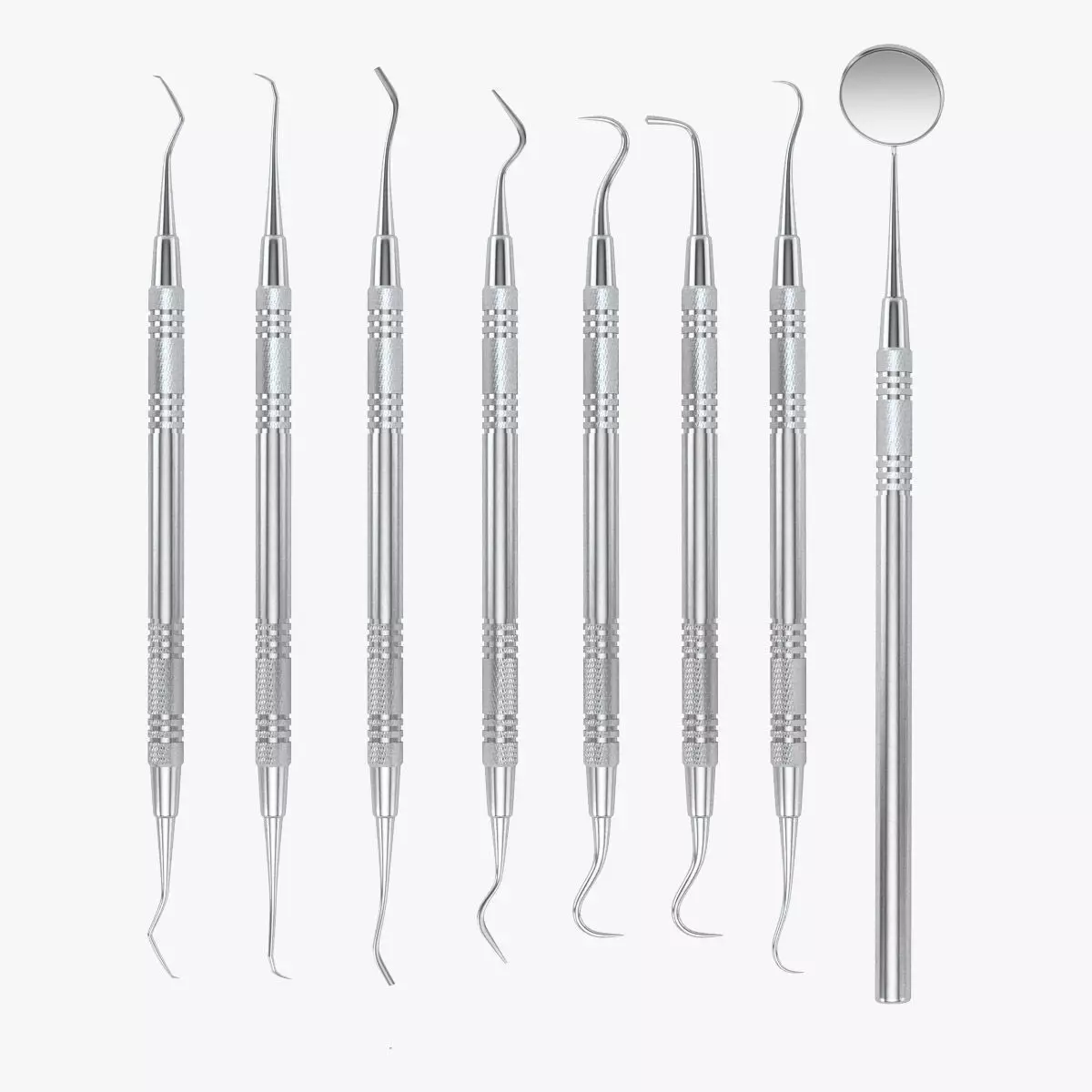 Dentist Pick Set 3D model_0