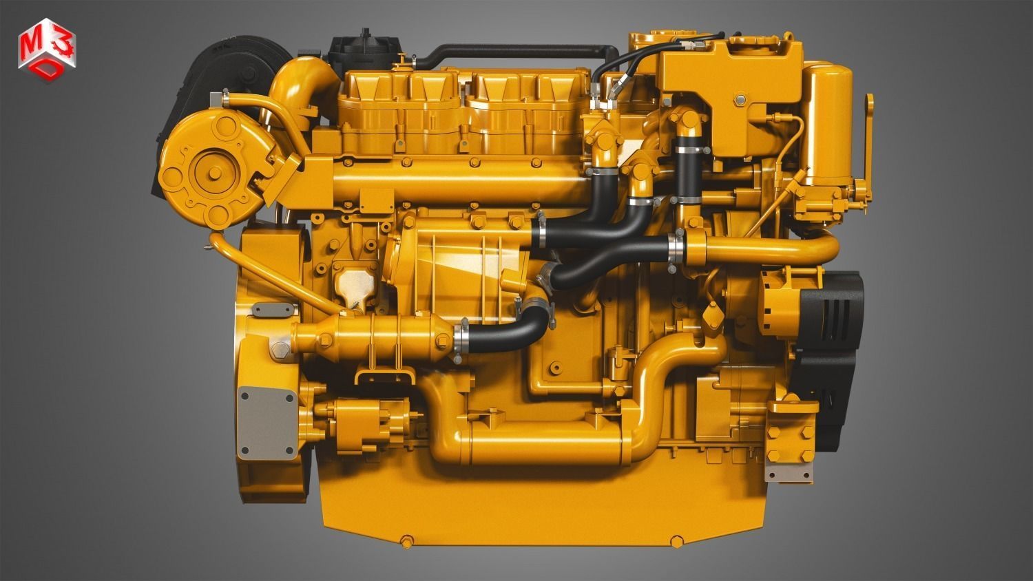 3406C Engine - 6 Cylinder Industerial Diesel Engine 3D model_6