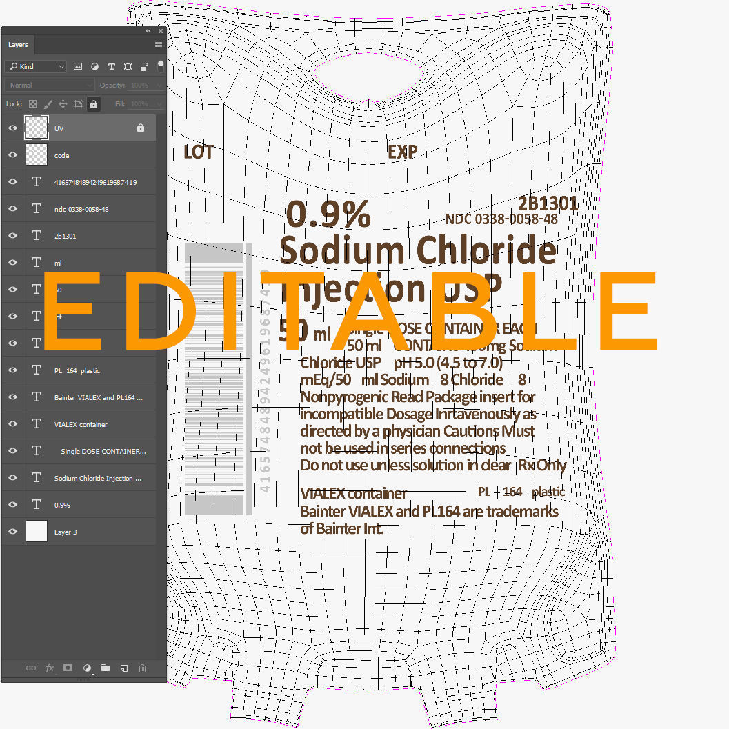 Full IV Bag 3D model_8