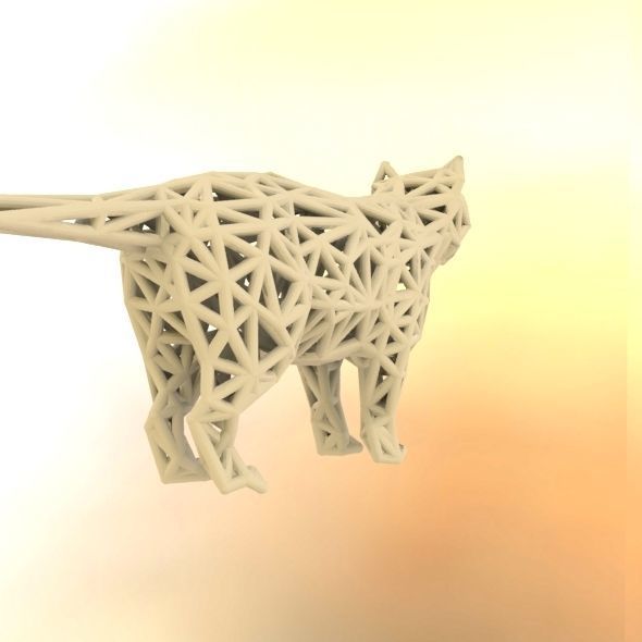 Standing Cat 3D print model_41