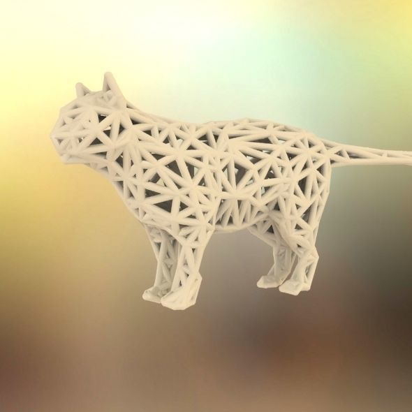 Standing Cat 3D print model_52