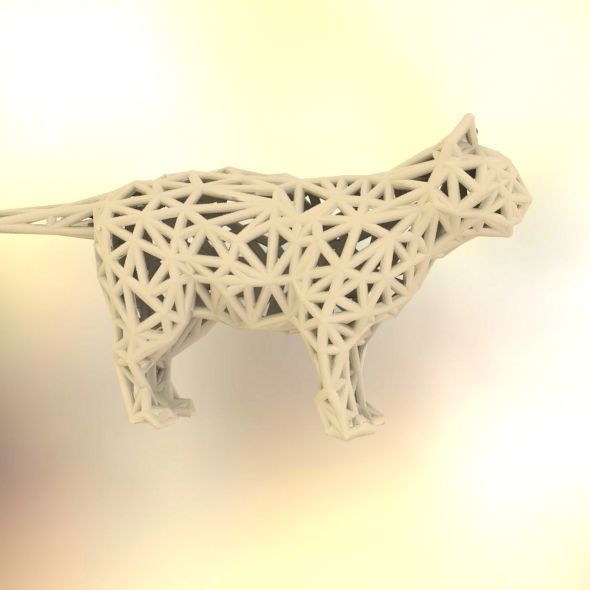 Standing Cat 3D print model_37