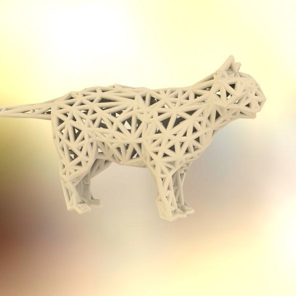 Standing Cat 3D print model_36