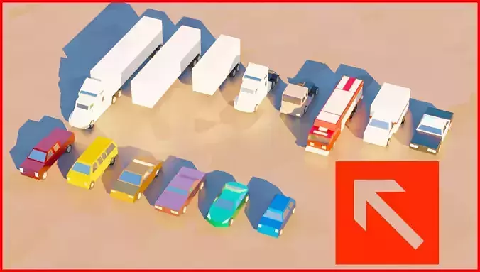 low poly toon cars pack vehicles 3d model Free low-poly 3D model