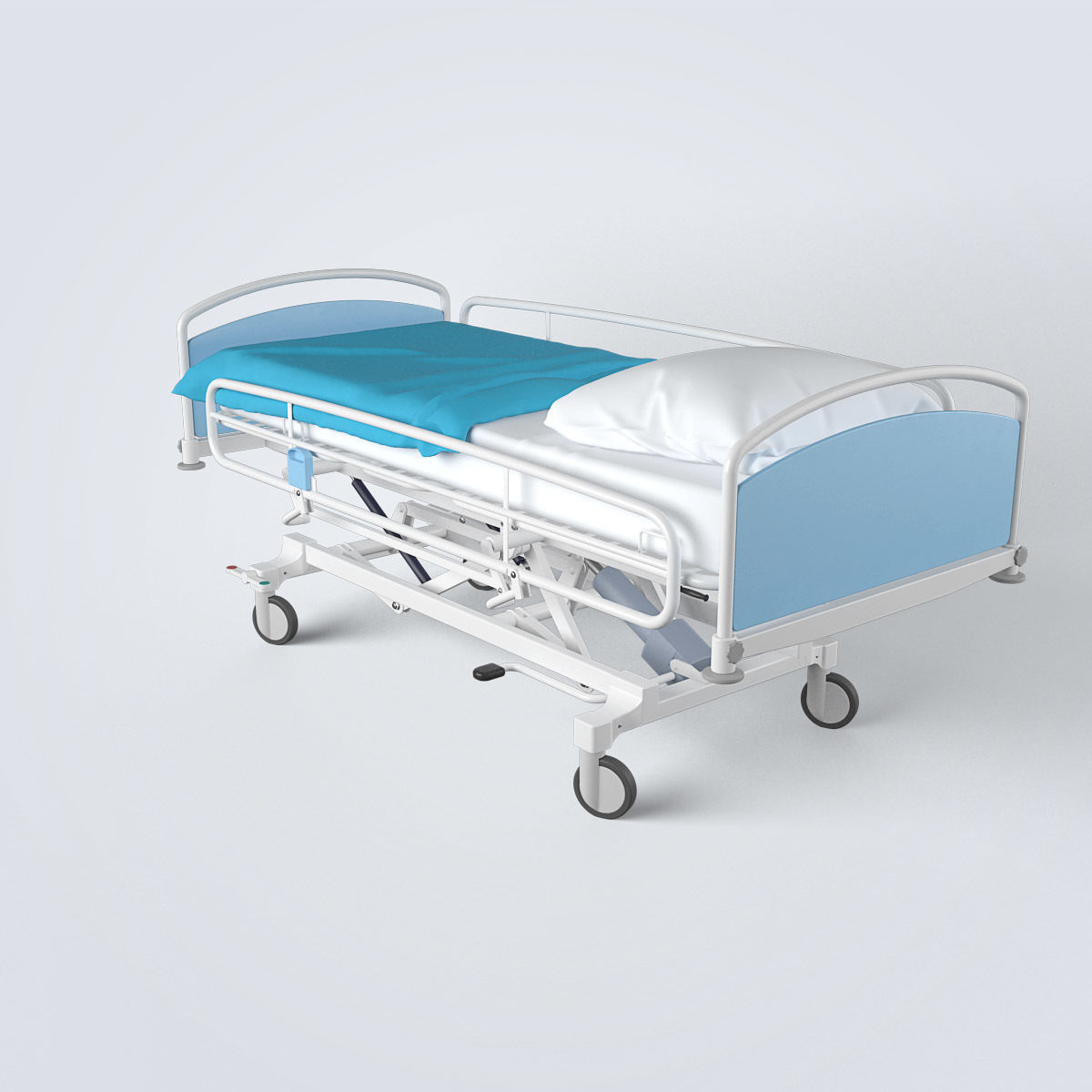 Hospital Bed 3D model_3