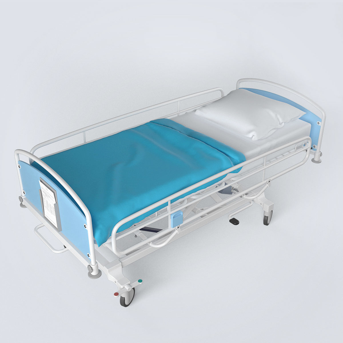 Hospital Bed 3D model_10