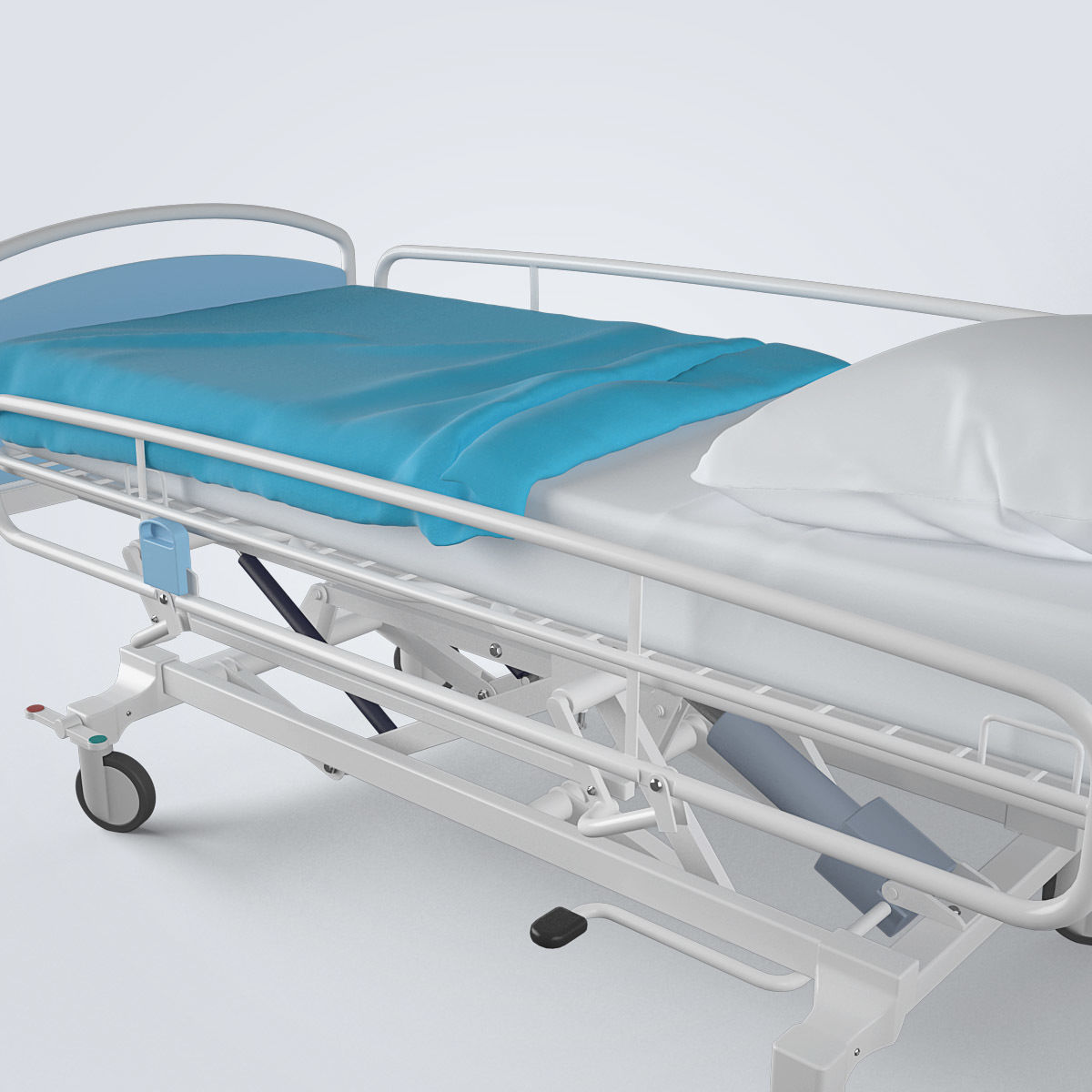 Hospital Bed 3D model_12
