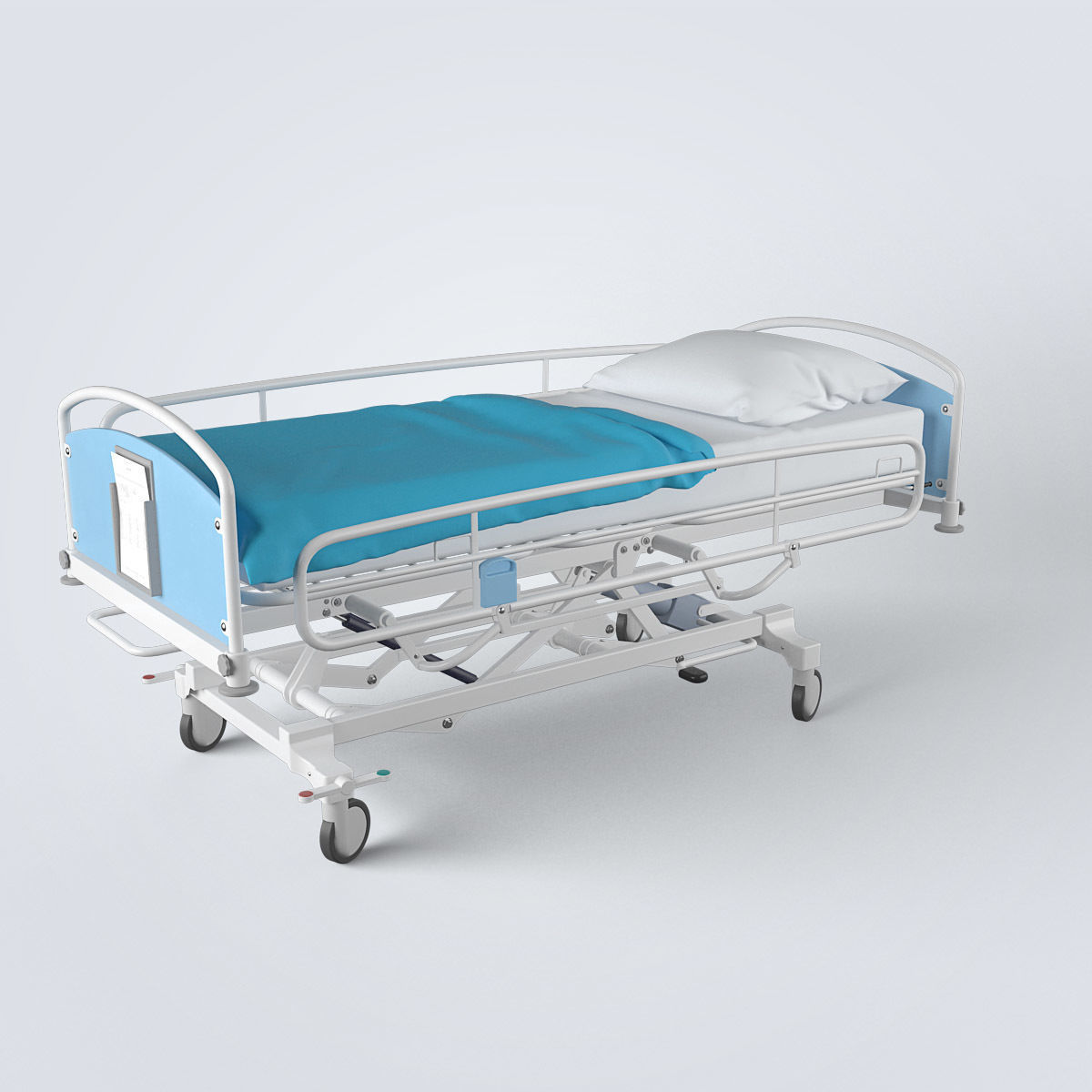 Hospital Bed 3D model_8