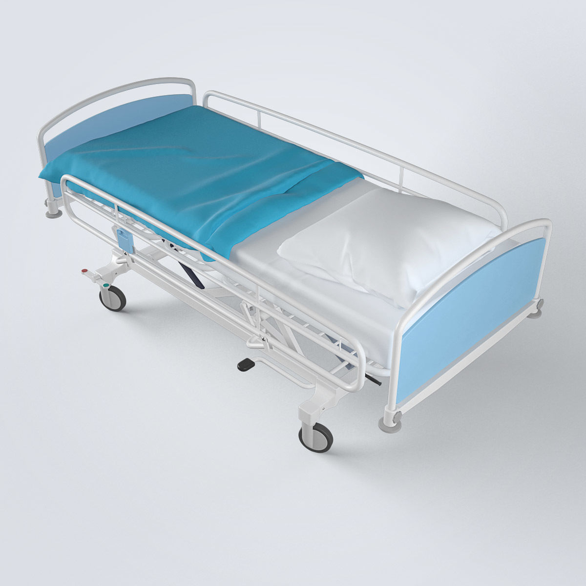 Hospital Bed 3D model_11