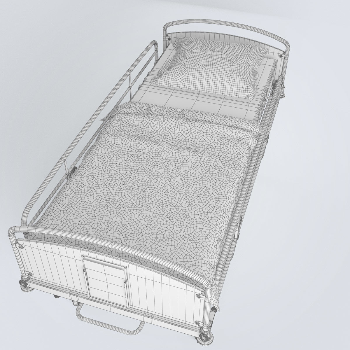 Hospital Bed 3D model_20