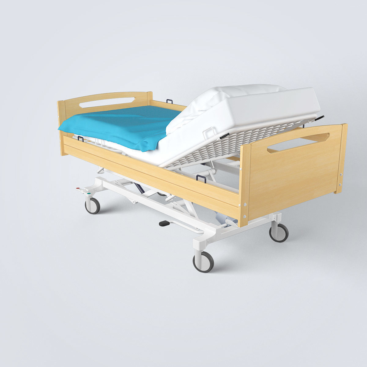 Hospital Bed 3D model_3