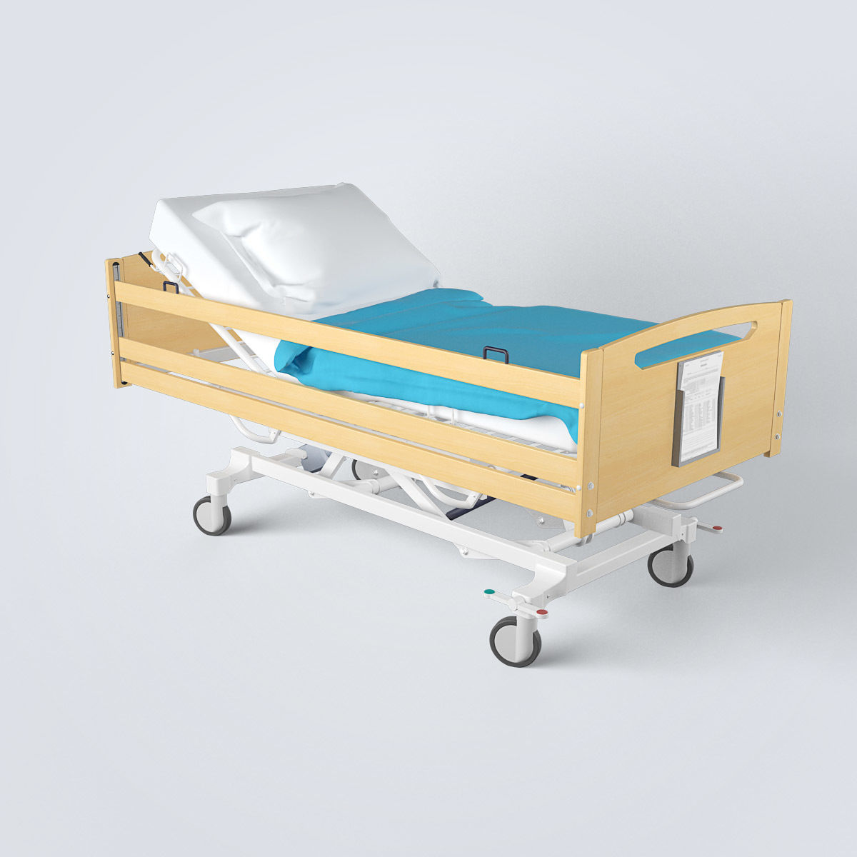 Hospital Bed 3D model_7