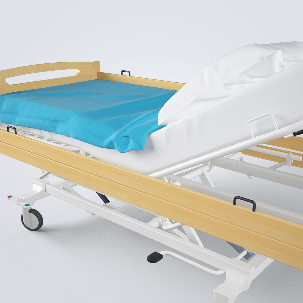 Hospital Bed 3D model_13