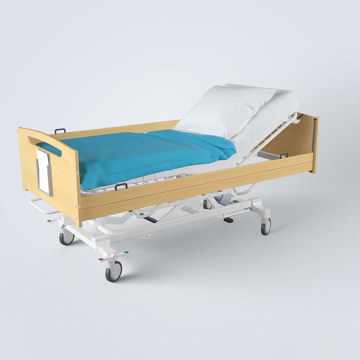 Hospital Bed 3D model_9