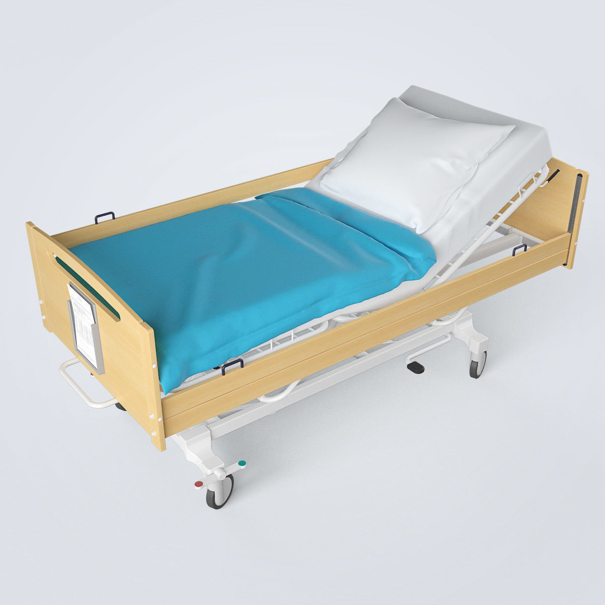 Hospital Bed 3D model_16