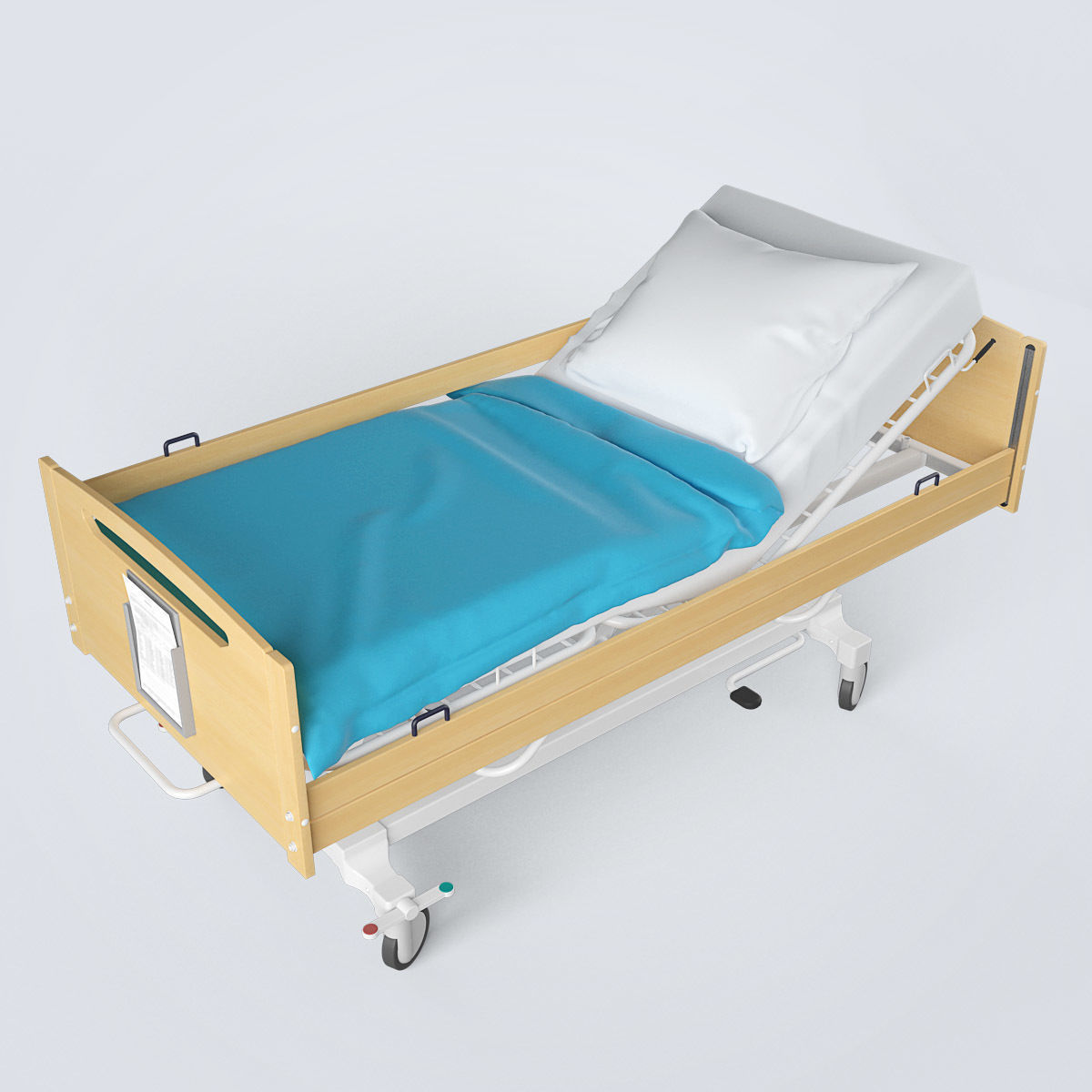 Hospital Bed 3D model_11