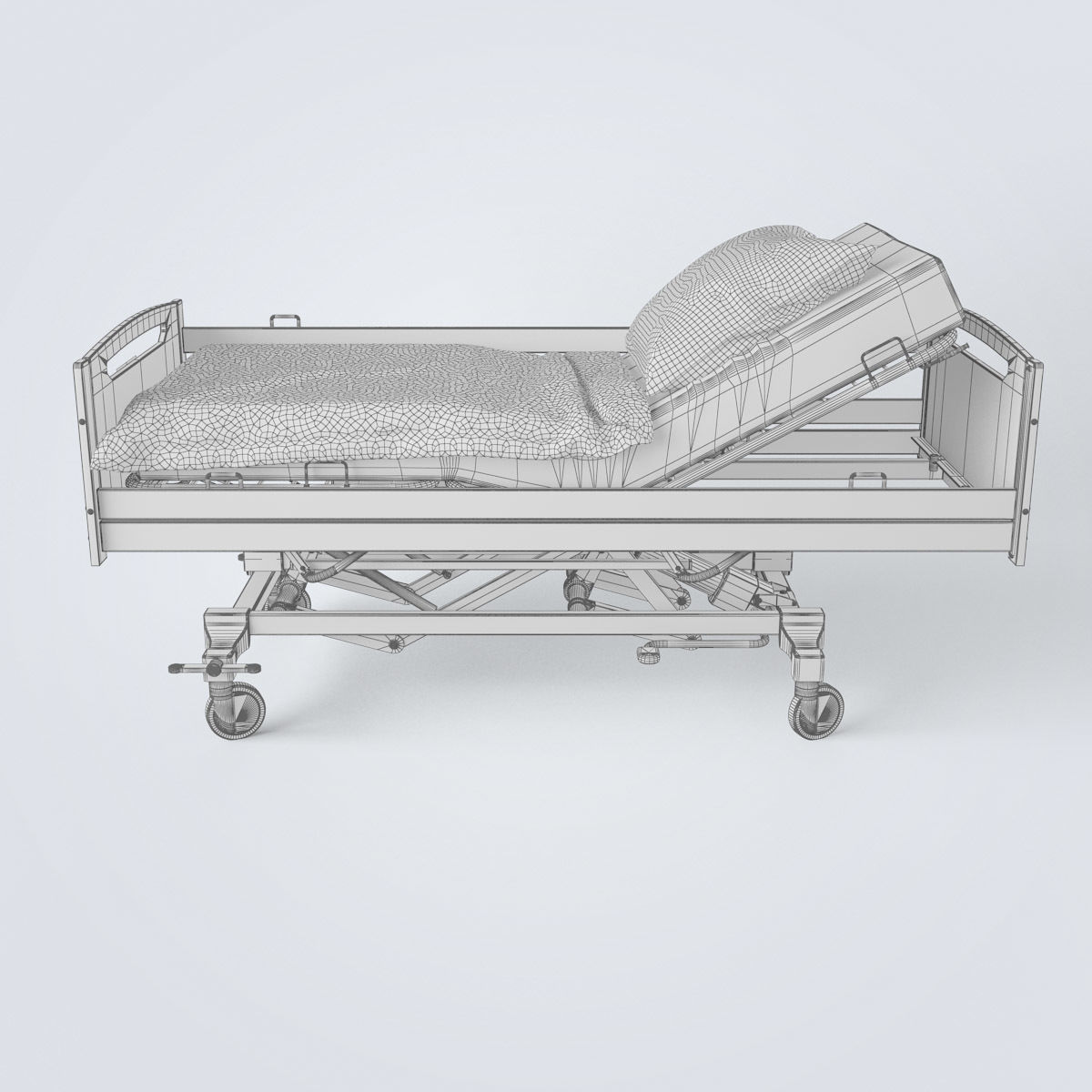 Hospital Bed 3D model_19