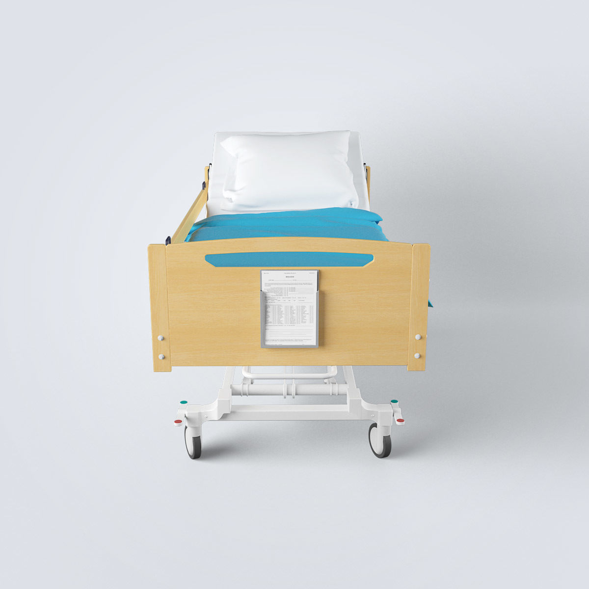 Hospital Bed 3D model_8