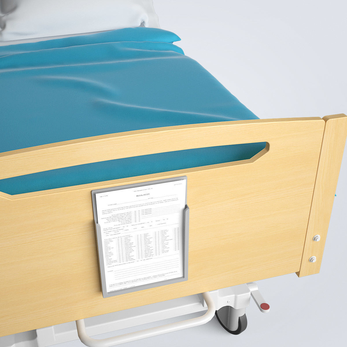 Hospital Bed 3D model_15