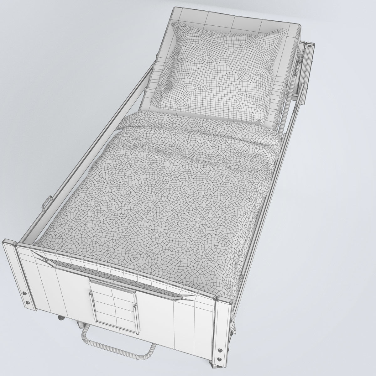 Hospital Bed 3D model_24