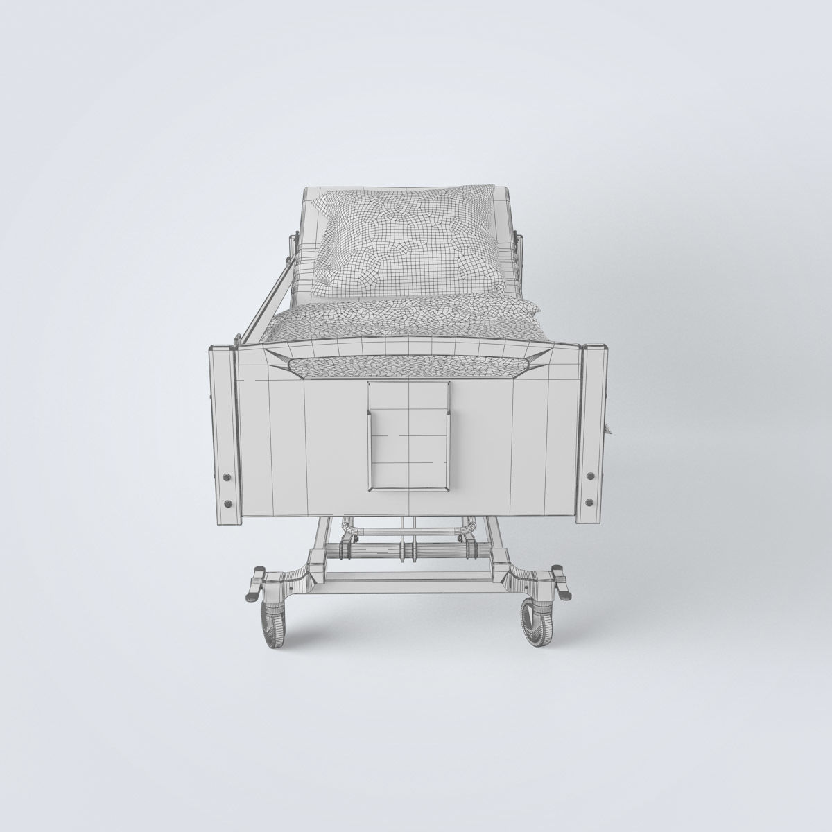 Hospital Bed Set 3D model_36