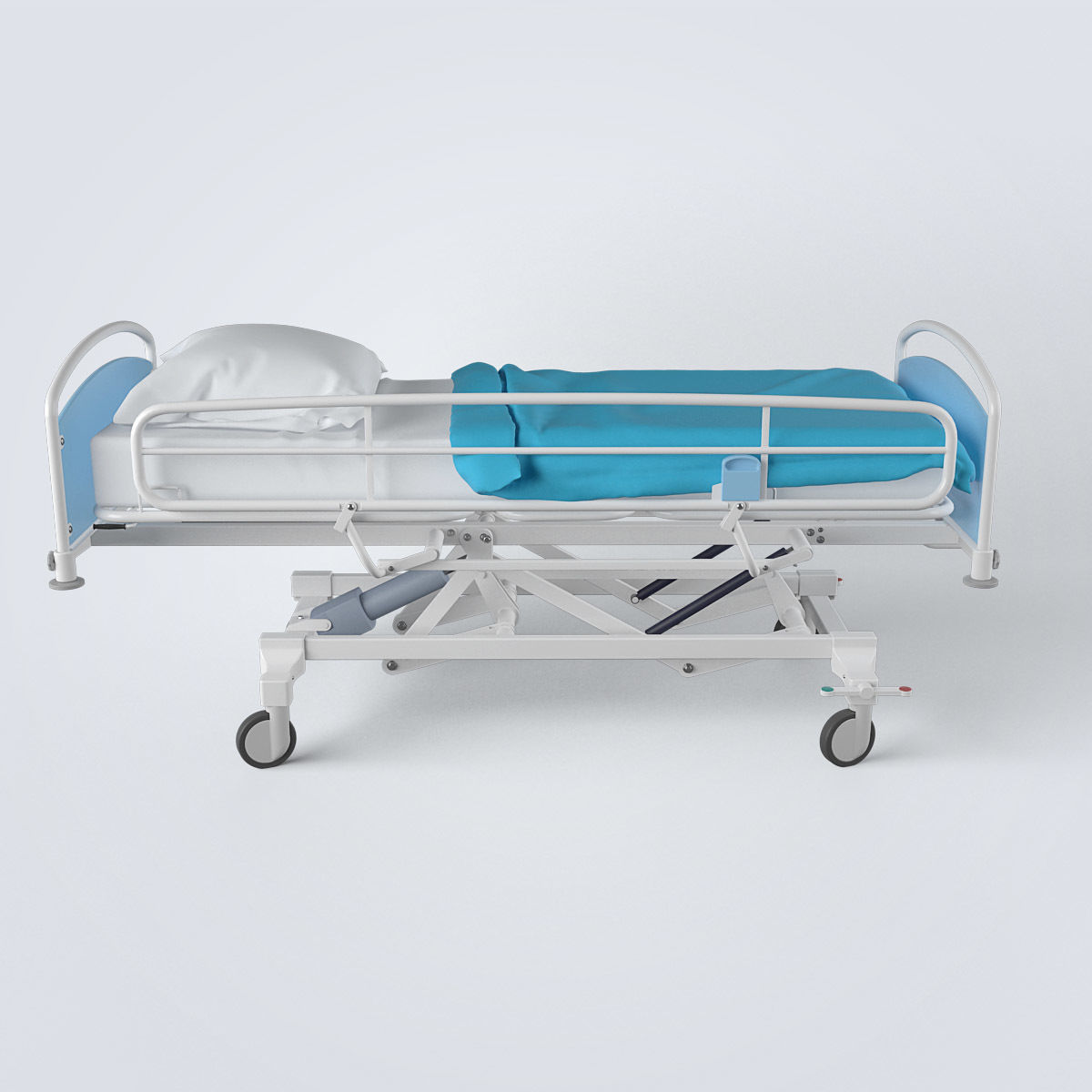 Hospital Bed Set 3D model_6