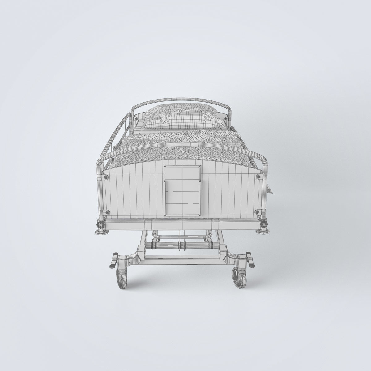 Hospital Bed Set 3D model_40