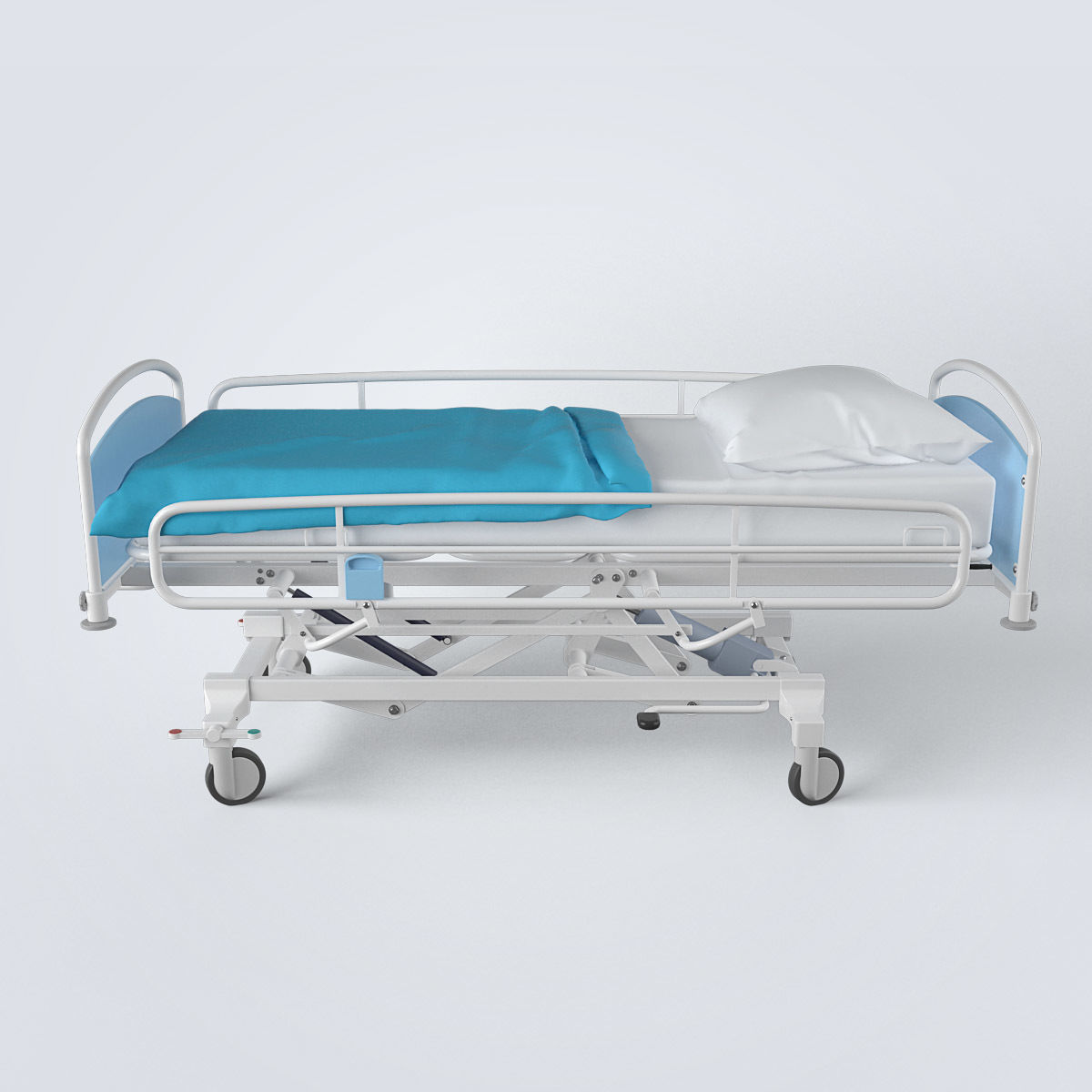 Hospital Bed Set 3D model_2