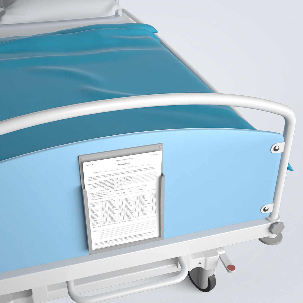 Hospital Bed Set 3D model_15
