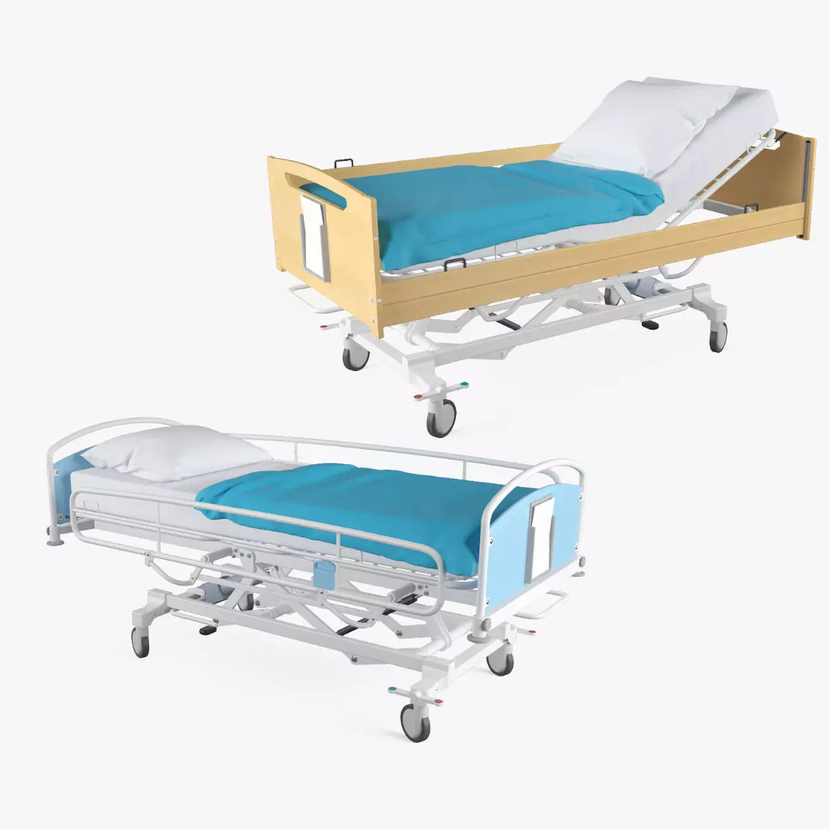 Hospital Bed Set 3D model_0